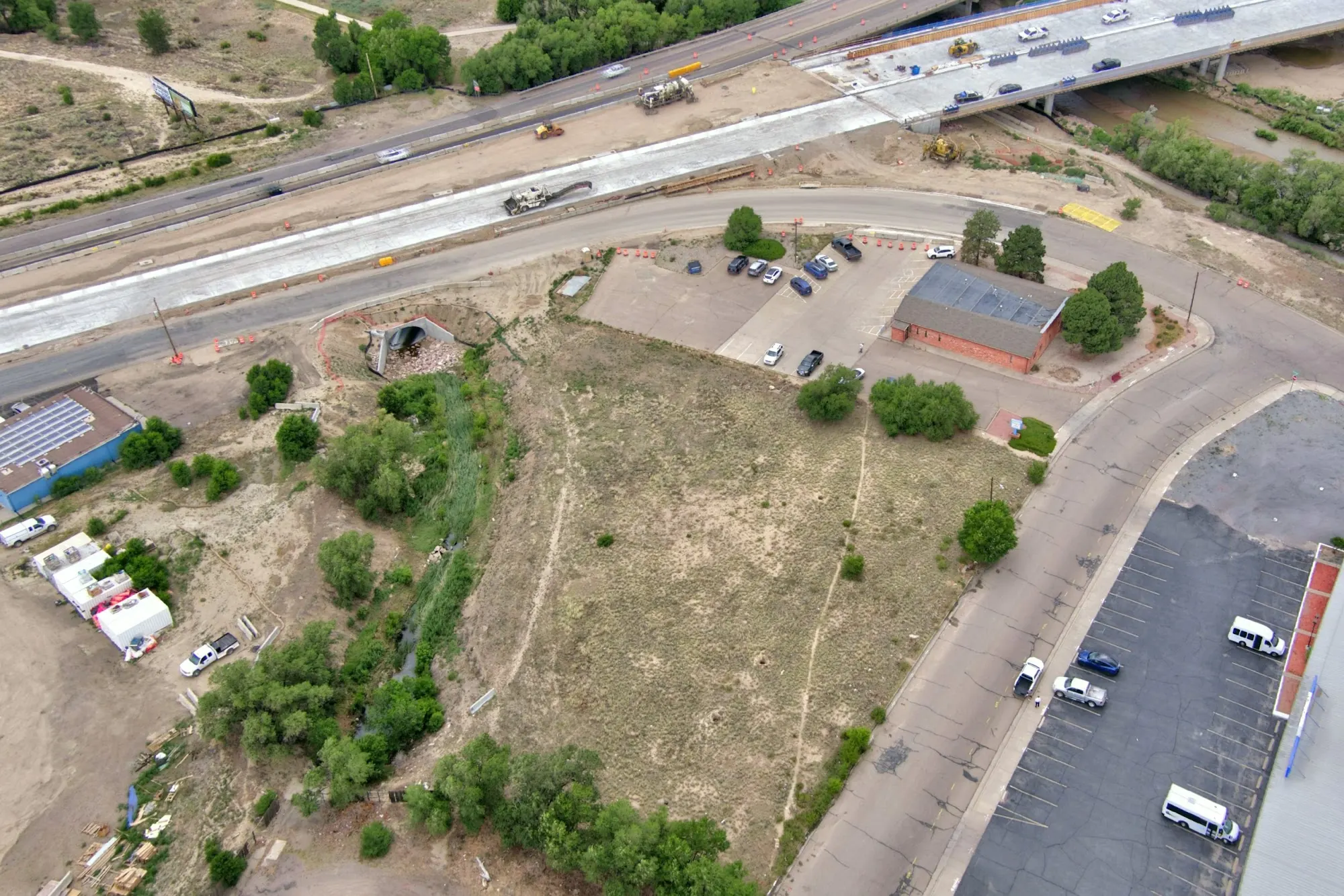 Aerial photograph of 612 Hunter Drive vacant land, Colorado Springs